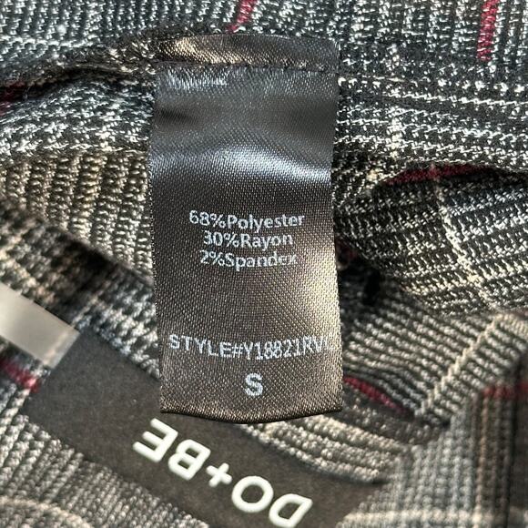 DO + BE Paperbag Waist Trouser Pants Size Small Plaid Straight Leg High Waist - Picture 10 of 10